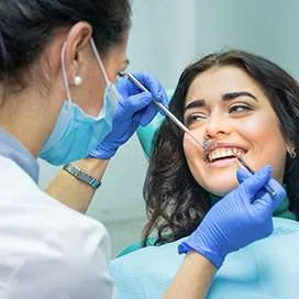 A cosmetic procedure under way in one of the treatment rooms.